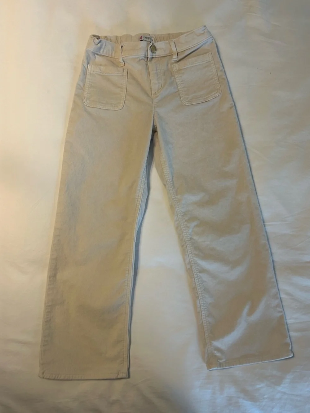 J. Crew Crewcuts Girls' Patch-Pocket Wide-Leg Corduroy Pant Size 10